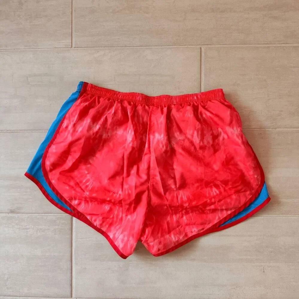 Nike Tempo Dri-FIT Mid-Rise 3-in Running Shorts Tie-Dye Pink Blue Lined Large